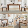 COWLOWN Set of 2 Modern Linen Armless Dining Chairs , Wood Legs, 250LBS Capacity for Dining/Living Room - 4 of 4