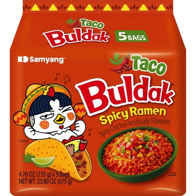 Samyang Buldak Taco Spicy Ramen Noodles - 23.8oz/5ct