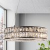 LNC Erinnyeticonic  8-Light 21" Modern Drum Medium Chandelier, Matte Black with Facted  Crystal - 2 of 4