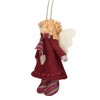 NORTHLIGHT 4.25" Hannah the Holiday Angel Christmas Ornament - Red/White - 2 of 4