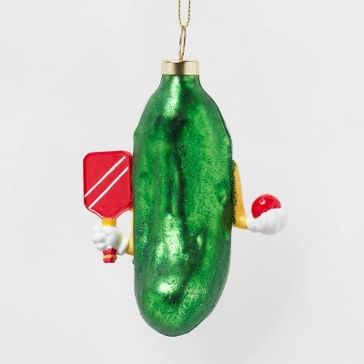 Glass Pickleball Christmas Tree Ornament Green - Wondershop™, 1 of 5