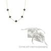Adornia 14k Gold Plated Black Floral Station Necklace - 4 of 4