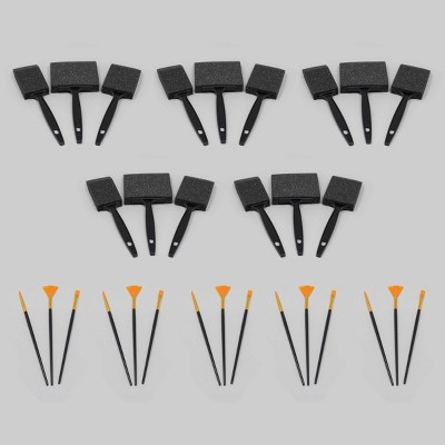30ct Paint Brushes & Sponges  - Bullseye's Playground™