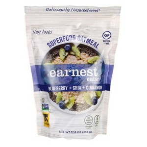 Earnest Eats Hot & Fit Cereal - Superfood Blueberry Chia 12.6 oz Pkg. - 1 of 2
