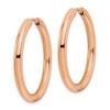 Chisel Stainless Steel Polished Rose IP-plated 3mm Hinged Hoop Earrings - 3 of 4