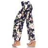 Women's Floral Printed Palazzo Pants - White Mark - 2 of 3