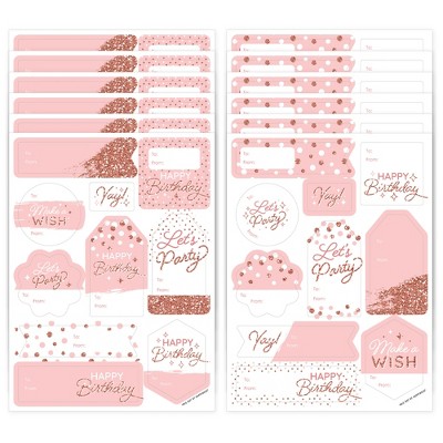 Big Dot Of Happiness Adult Happy Birthday - Gold - Assorted Birthday Party  Gift Tag Labels - To And From Stickers - 12 Sheets - 120 Stickers : Target