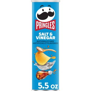 Pringles Salt & Vinegar Potato Crisps Chips - 5.5oz - 1 of 4
