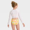 Girls' Island Keepsake Floral Printed Swimwear Set - Cat & Jack™ Yellow - 4 of 4