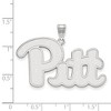 Black Bow Jewelry 14k White Gold Pittsburgh Panthers NCAA Extra Large Pendant - 3 of 4