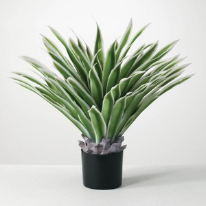 Sullivans Artificial Potted Varigated Agave 26"H Green - 1 of 4
