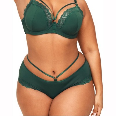 Adore Me Women's Marca Thong Panty 2x / Ponderosa Pine Green. : Target