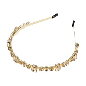 Unique Bargains Women's Rhinestone Thin Knotted Headbands 1 Pc - 1 of 4