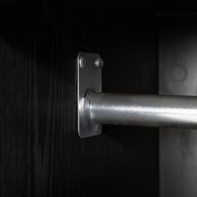 Black Oak and Faux Carrara Marble 5-Drawer Glam Dresser