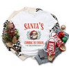 Simply Sage Market Women's Santa's Comin To Town Vintage Short Sleeve Graphic Tee - 3 of 4