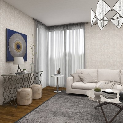 White Marble and Silver Aluminum Round Accent Table