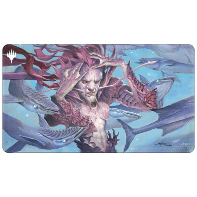 Ultra Pro Ultra PRO - Dominaria Remastered Black Stitched Playmat ft. Mystic Remora - Protect Your Cards During Gameplay from Scuffs & Scratches,