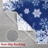 Christmas Washable Rug, Non Slip Area Rug, Low Pile Snowflake Soft Carpet for Living Room, Bedroom, Nursery, Holiday Decor - 4 of 4