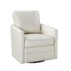 Hugo  Fall  Transitional  Wooden Upholstered Swivel Chair with metal base  for Bedroom and Living Room Deal of the day | ARTFUL LIVING DESIGN - 4 of 4