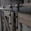 60-Inch Fireplace TV Stand in Dark Rustic Oak - 4 of 4
