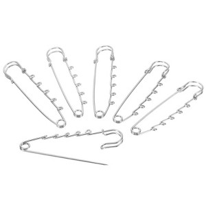 Unique Bargains Metal Decorative DIY Women's Clothing Dress 5 Holes Sewing Brooch Pins 20 Pcs - 1 of 4