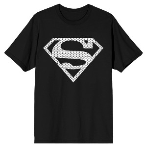 Superman Metallic Ink Logo Men's Black T-shirt - 1 of 3