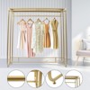 YIYIBYUS Heavy Duty Gold Clothing Rack for Boutique Use, Metal Garment Rack with Top Shelf, Dual-bar Clothes Rack for Retail Display - 2 of 4