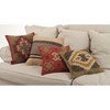 Saro Lifestyle Kilim Design Down Filled Throw Pillow, Multicolored, 20"x20" - 2 of 2