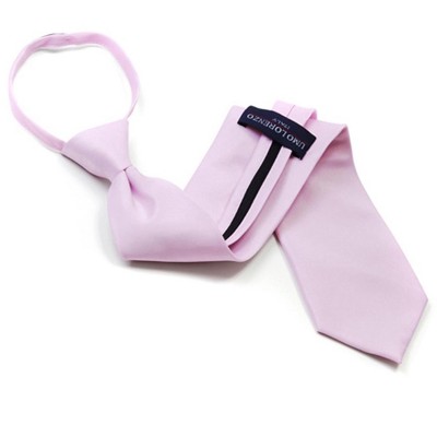 Men's Solid Color Pre-tied Zipper Necktie