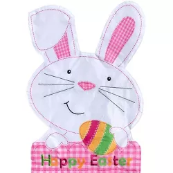 Easter Bunny Applique House Flag Holiday Sculpted 28" x 40" Briarwood Lane