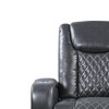 Acme Furniture Alair Leather Aire Power Reclining Sofa Dark Gray - 3 of 4
