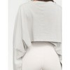 Women's Long Sleeve Tops Cropped Crew Neck Loose Fit Casual Workout Shirts Sweatshirts - 4 of 4