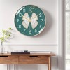 REGALWOVEN Modern Plastic Silent Non-Ticking Battery Powered Round Wall Clock - 2 of 4