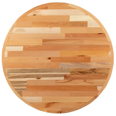 Eco-Friendly 30" Round Butcher Block Style Solid Wood Table Top