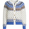 Lands' End Women's Lofty Birdseye Fair Isle Cardigan Sweater - 3 of 4