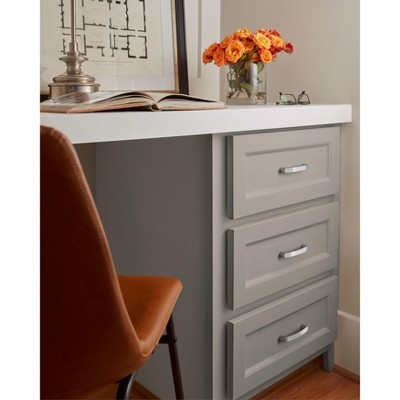 Polished Chrome 3-3/4 inch Modern Cabinet Drawer Pull