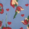 16"x16" Valentine's Day Love in The Garden Square Throw Pillow Cornflower - e by design: Floral Accent, Indoor Decor - 2 of 4