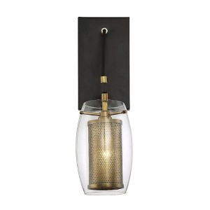 Savoy House Dunbar 1 - Light Wall Light in  Warm Brass/Bronze - 1 of 1