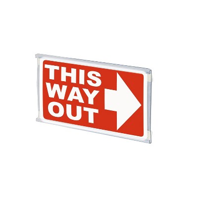 Clear Acrylic Landscape Side-Loading Wall Holder Nameplate