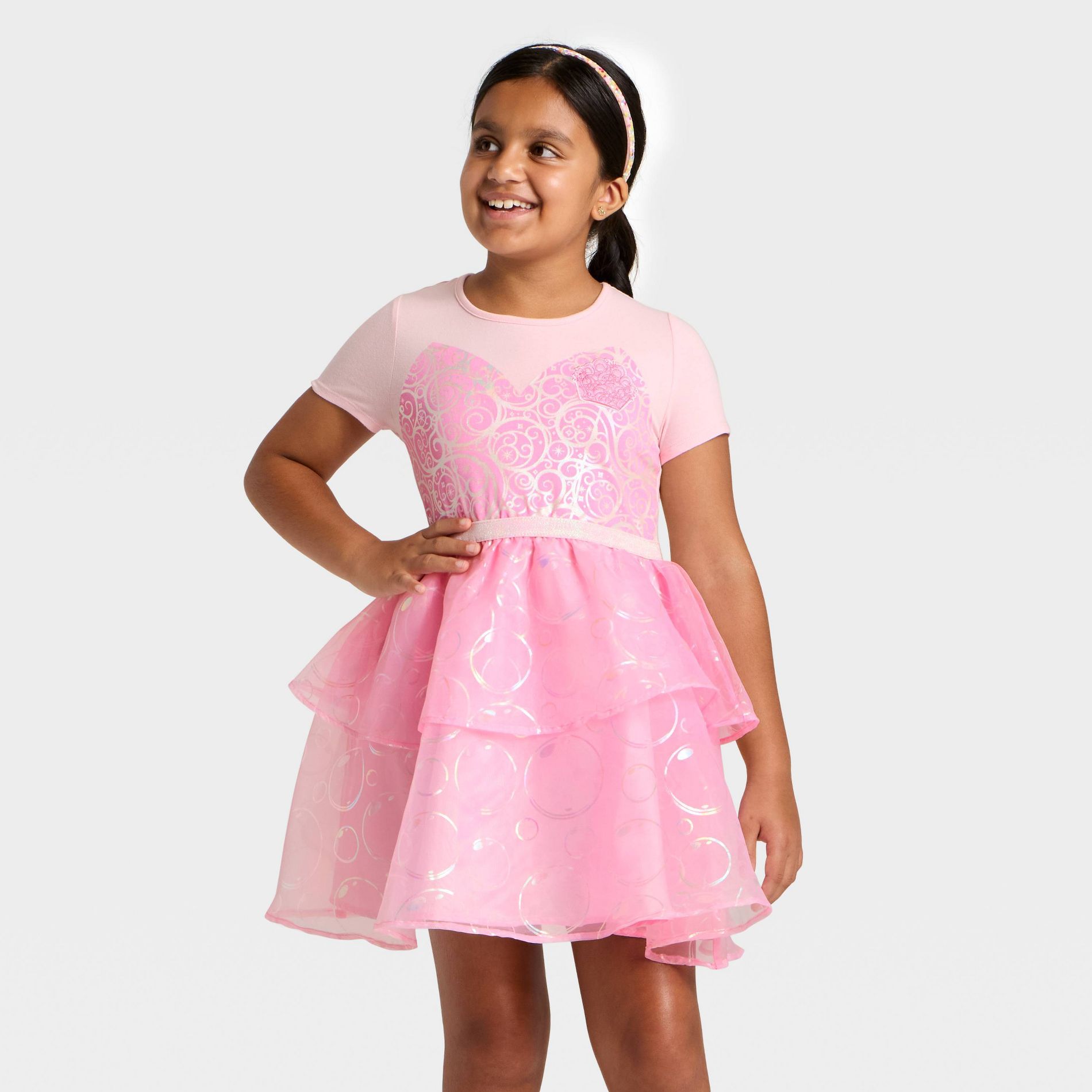 Girls' Wicked Glinda the Good Tulle Character Dress - Pink