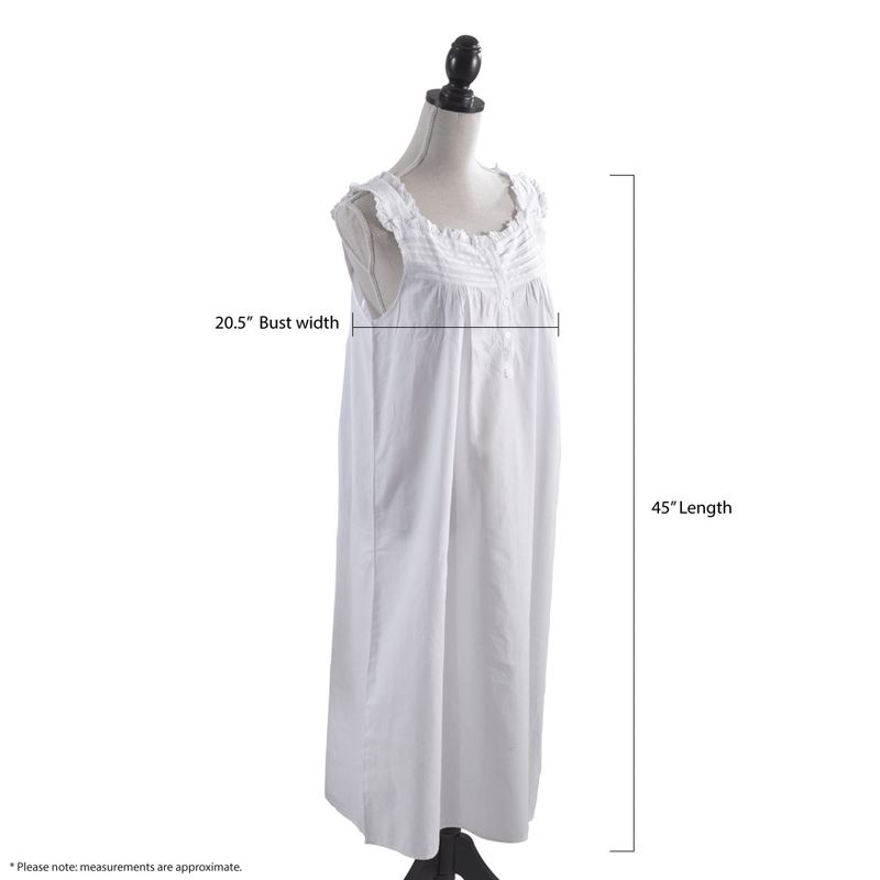 Saro Lifestyle Cotton Nightgown Dress, 4 of 6