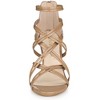 Allegra K Women's Open Toe Back Zip Strappy Stiletto Heel Lace-Up Sandals - 2 of 4