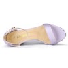 Allegra K Women's Satin Open Toe Ankle Strap Chunky Sandals - 4 of 4