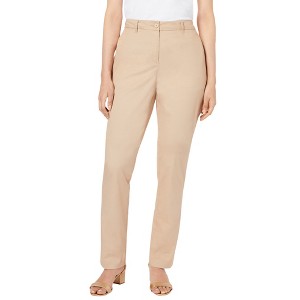 Jessica London Women's Plus Size Stretch Cotton Chino Straight Leg Pant - 1 of 4