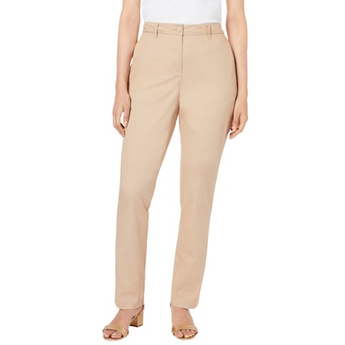 Ellos Women's Plus Size Modern Stretch Chino Pants, 14 - New Khaki