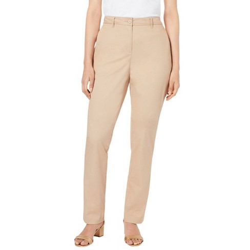 Jessica London Women's Plus Size Straight Leg Chino Pant, 14 W - New Khaki  : Target