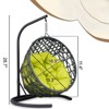 VisioGear Cat Swing Bed with Stand & Cushion, Cat Egg Chair, Indoor Hanging Swinging Cat Bed for Small Animals, Green & Black, 18.9"*19.3"*28.7" - 3 of 4