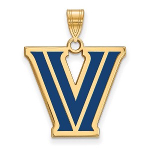 Black Bow Jewelry 14k Yellow Gold Plated Sterling Silver Villanova Wildcats NCAA Large Pendant - 1 of 3