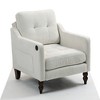 Vynxaria Comfy Chenille Chair with USB Port & Ergonomic Design for Living Room - 2 of 4