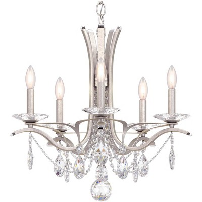 Schonbek Vesca 23" Wide Antique Silver Crystal Chandelier